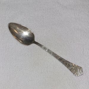 Antique Jos. Heinrichs NY Hotel Marguery Hammered Silver Spoon